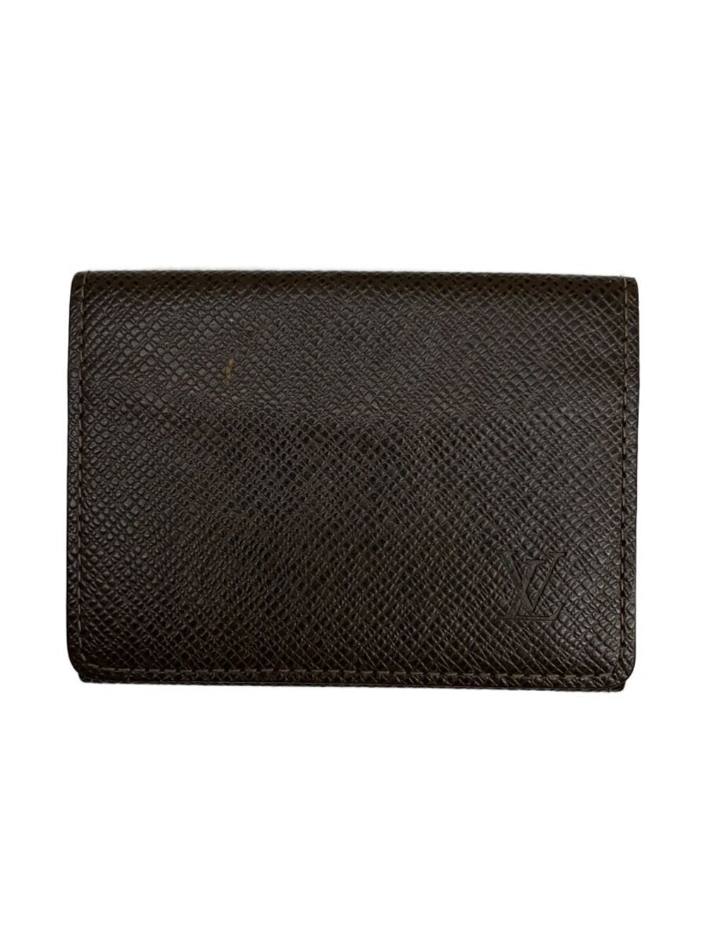 LOUIS VUITTON Envelope Wallet Carte de Visite Taiga Leather Brown